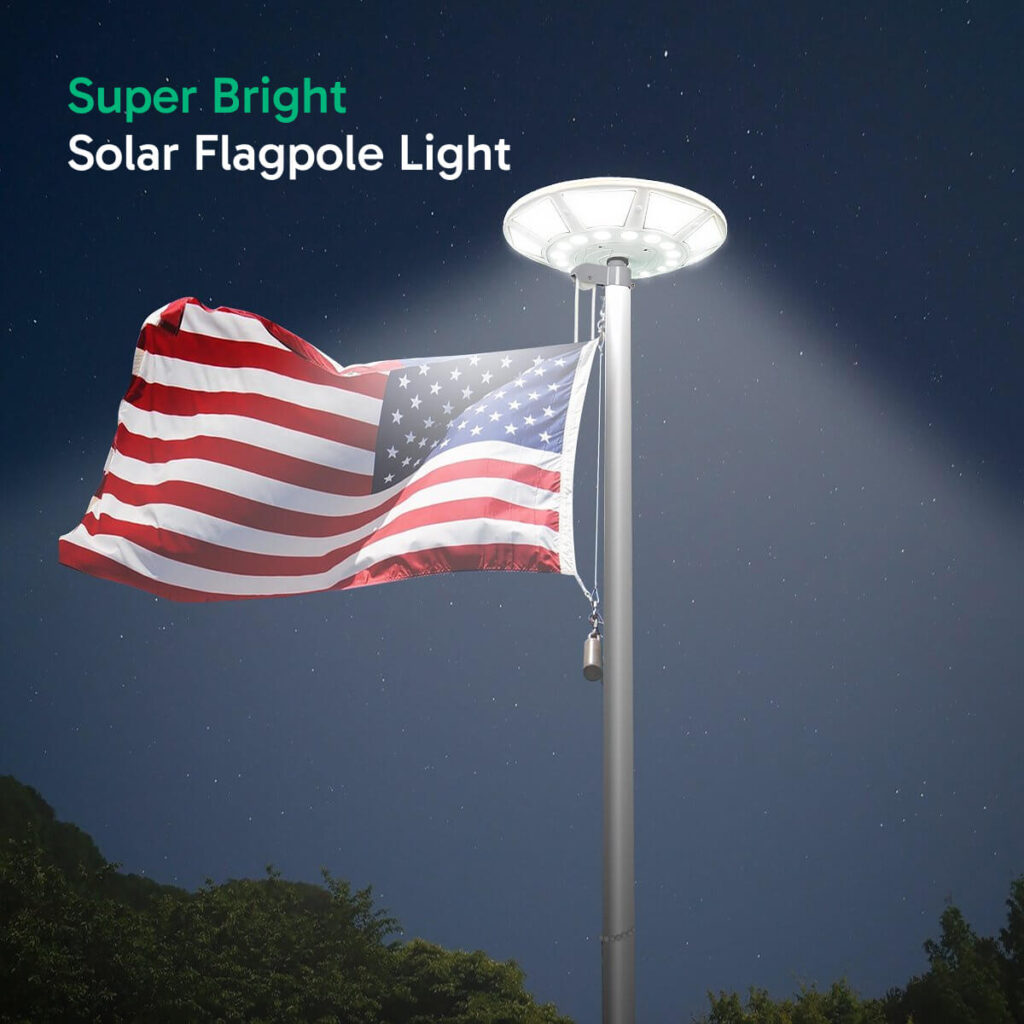 Super Bright Solar Flagpole Light